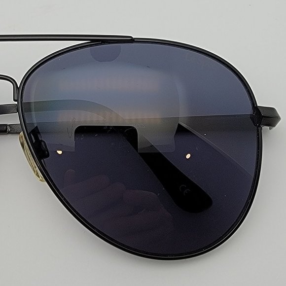 Le Specs 1502109 Drop Top Black Frame Black Lens Aviator Sunglasses 59-18-126 - Picture 12 of 13